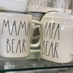 Rae Dunn Mama & Papa Bear Mugs